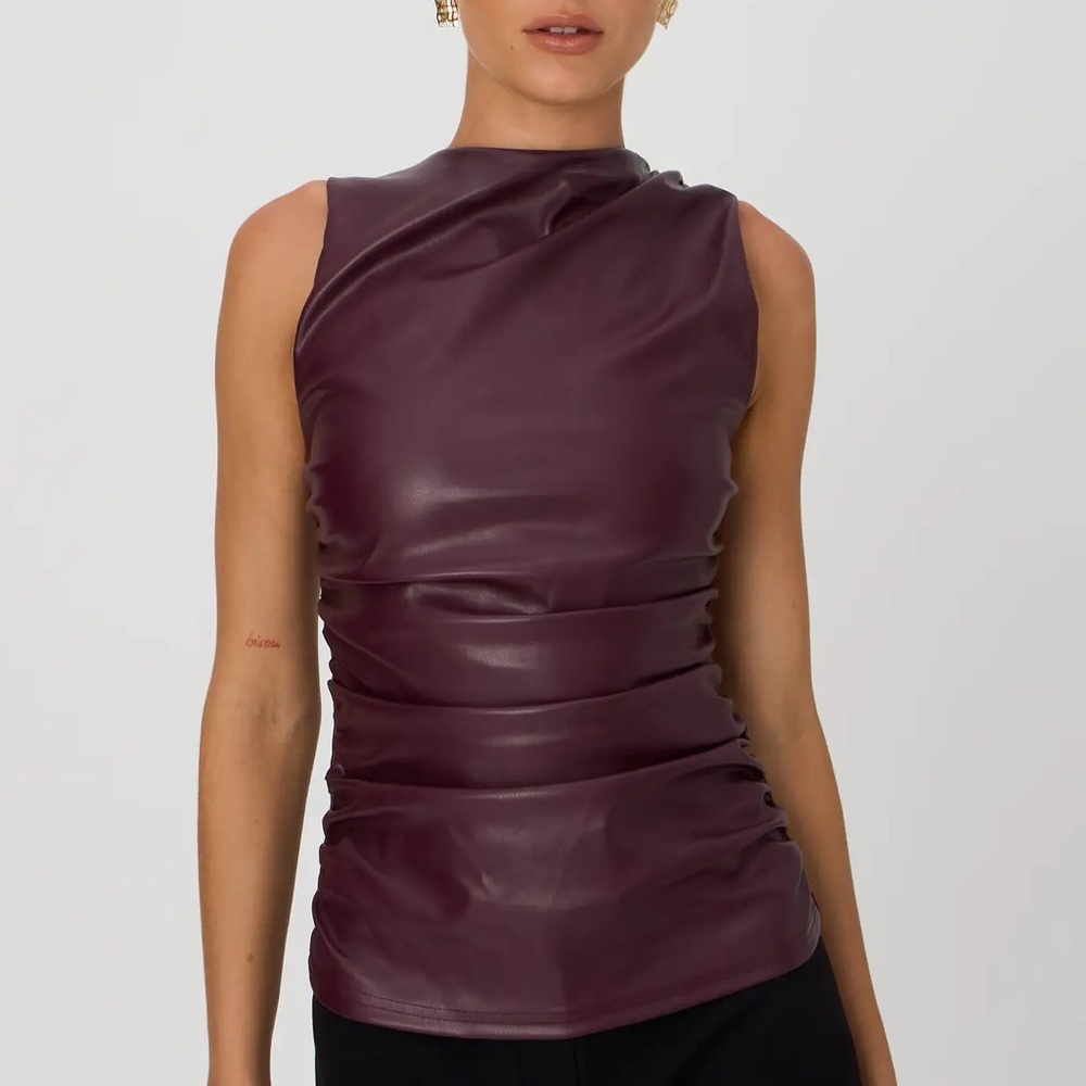 Glassons PU Leather top